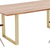 Best KARE Design Stół Symphony 180x90 cm akacja - nogi złote - KARE