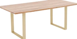 Best KARE Design Stół Symphony 180x90 cm akacja - nogi złote - KARE