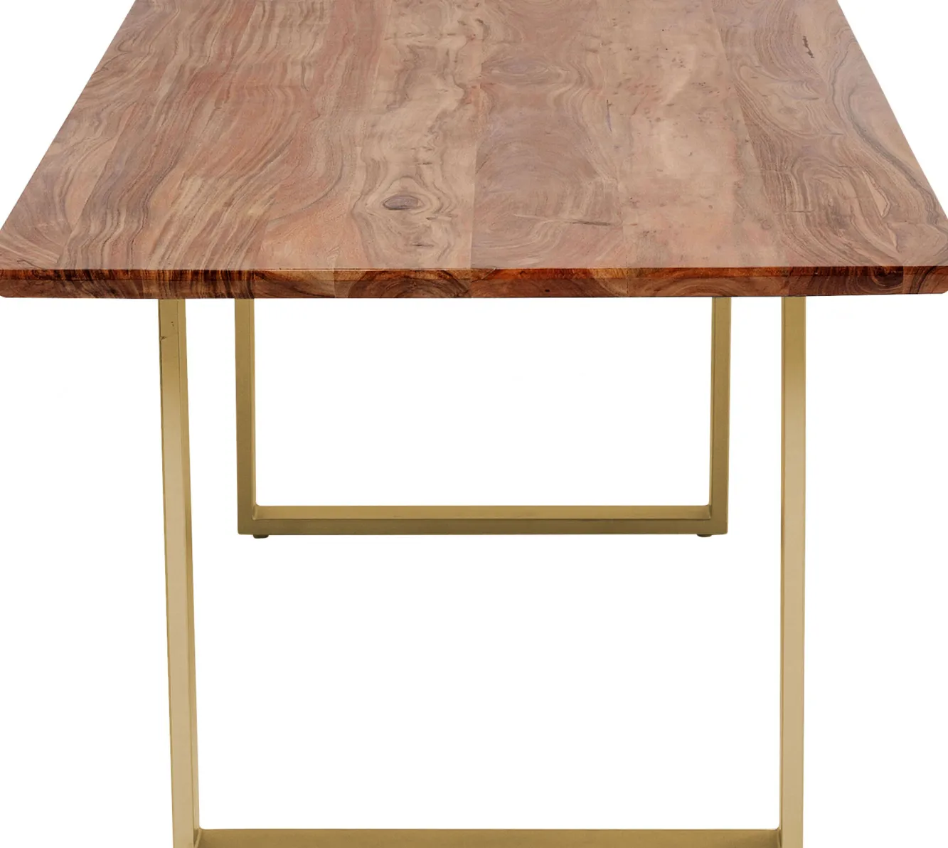 Best KARE Design Stół Symphony 180x90 cm akacja - nogi złote - KARE