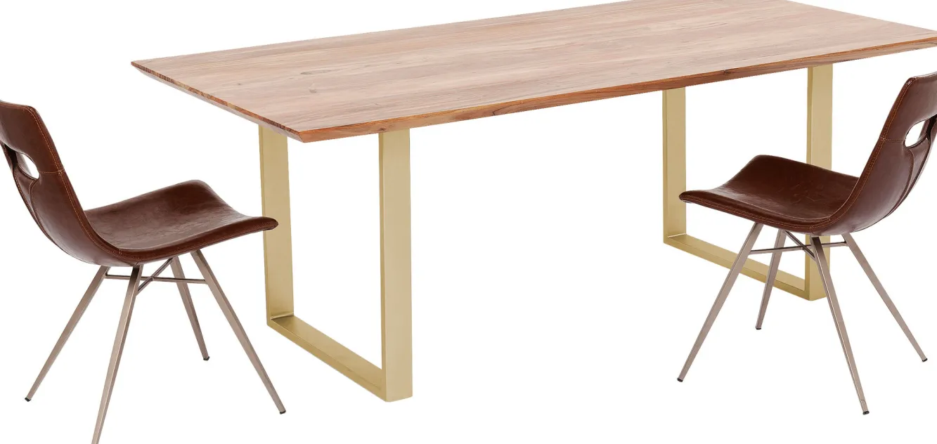 Online KARE Design Stół Symphony 200x100 cm akacja - nogi złote - KARE