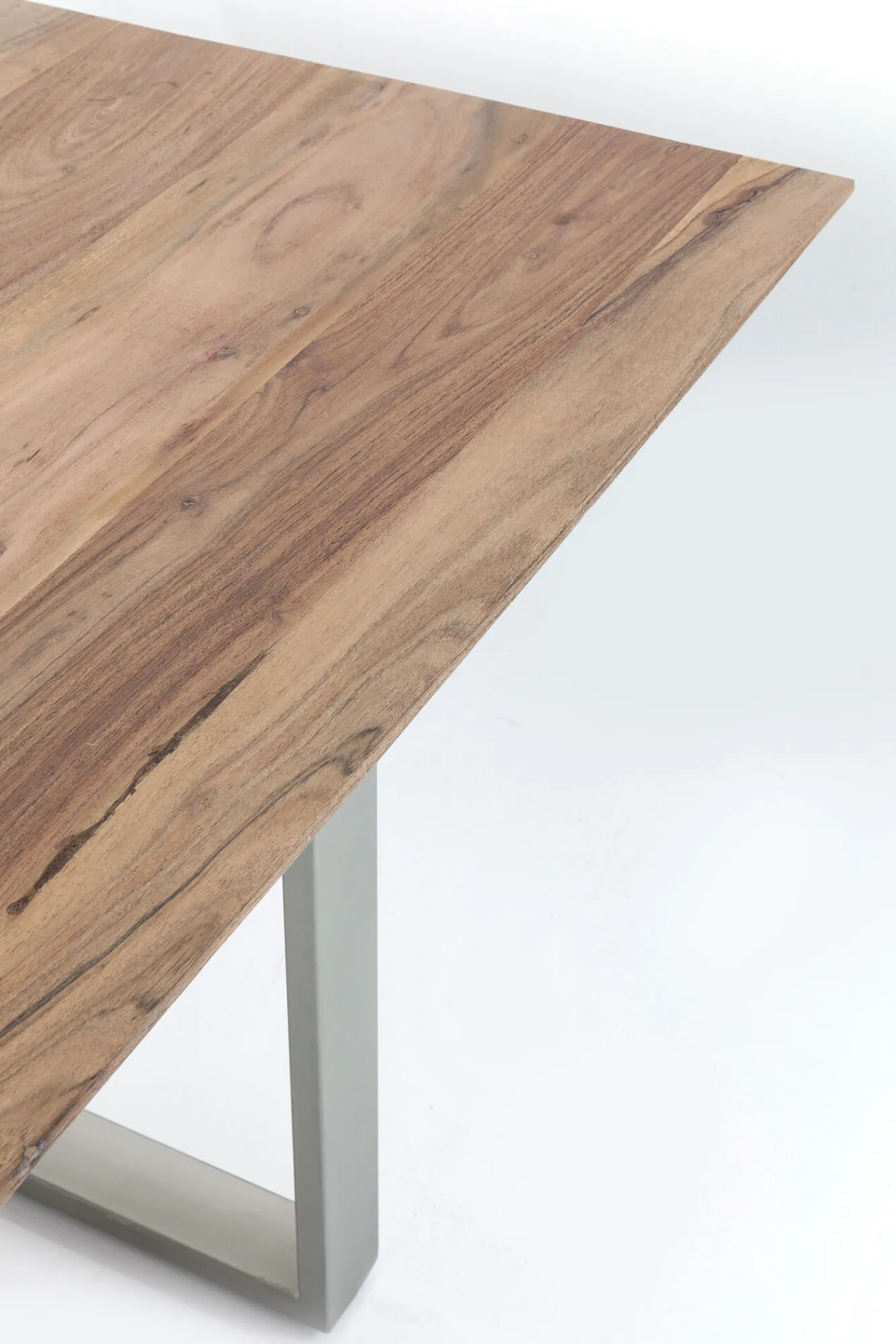 New KARE Design Stół Symphony 180x90 cm akacja nogi srebrne - KARE