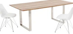Clearance KARE Design Stół Symphony 160x80 cm akacja nogi chromowe - KARE