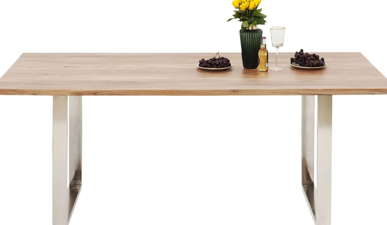 Best KARE Design Stół Symphony 180x90 cm akacja nogi chromowe - KARE