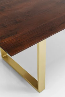 Best KARE Design Stół Symphony 180x90 cm ciemnobrązowy - nogi złote - KARE
