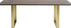 Discount KARE Design Stół Symphony 200x100 cm ciemnobrązowy - nogi złote - KARE