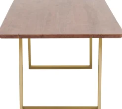Fashion KARE Design Stół Symphony 160x80 cm ciemnobrązowy - nogi złote - KARE