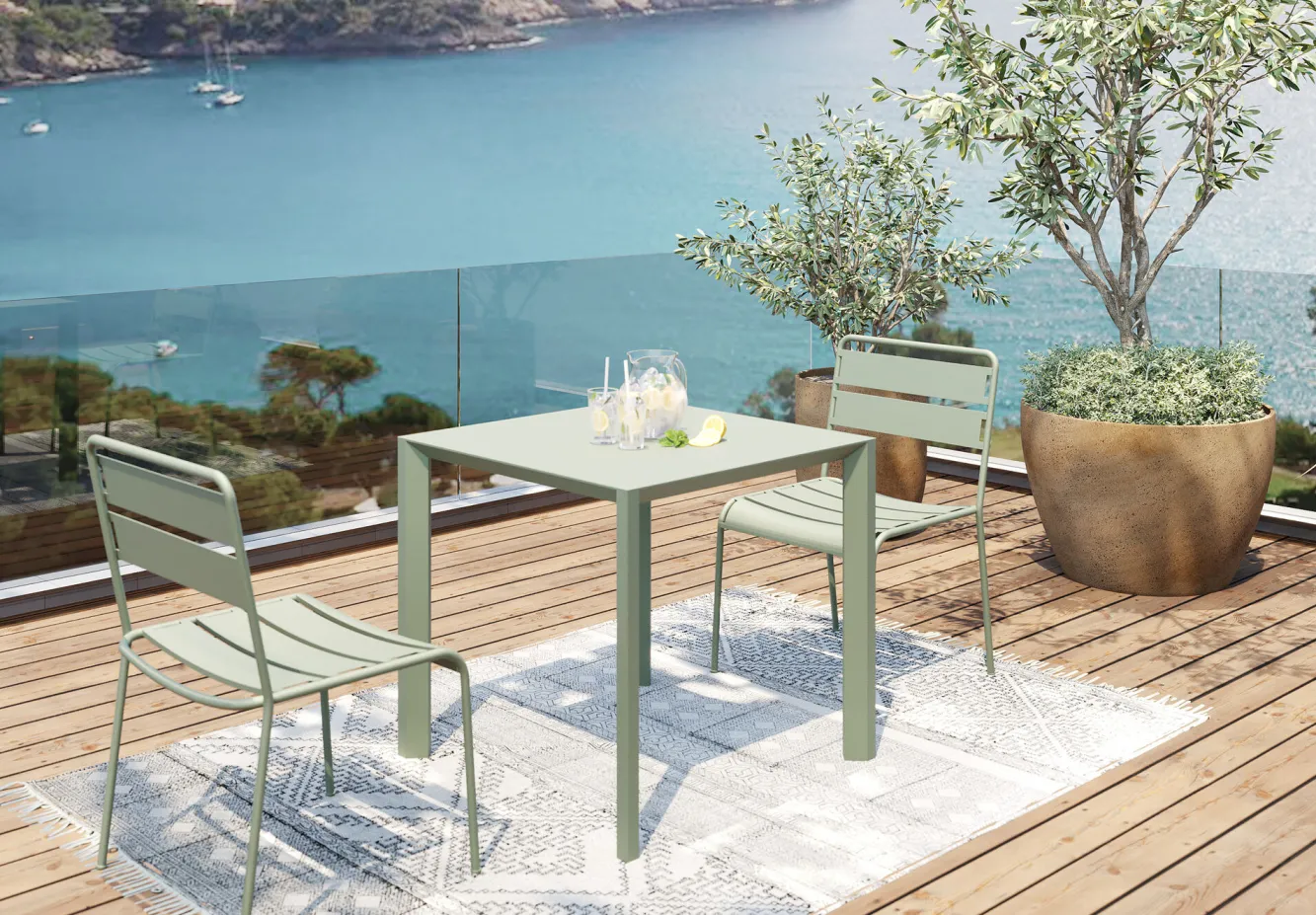 Fashion KARE Design Stół Twist miętowy 80x80cm - KARE