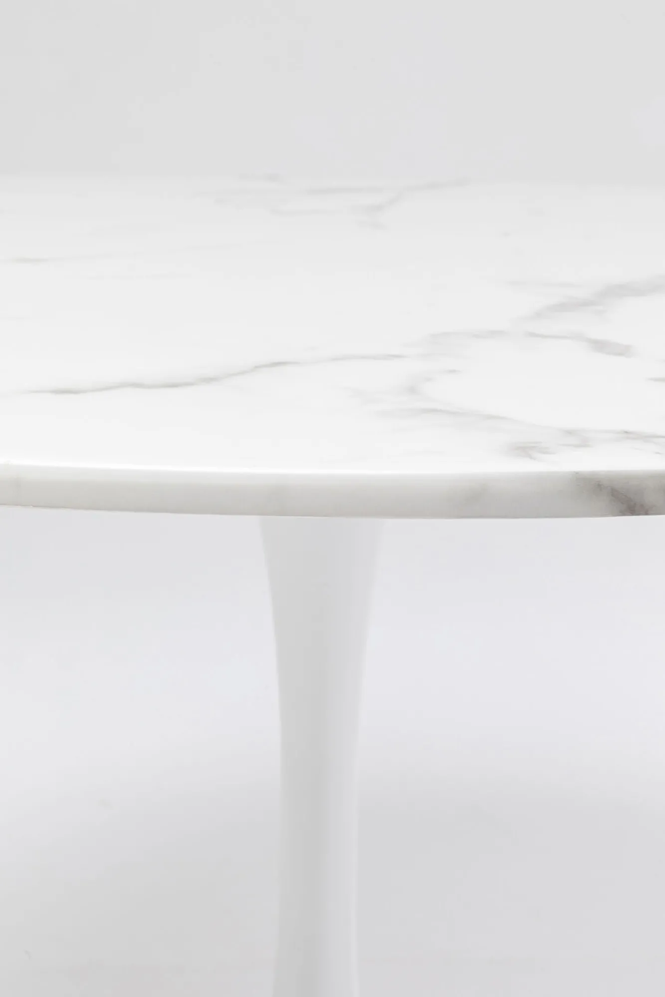 Hot KARE Design Stół Veneto Ø110 cm biały - blat marmur - KARE