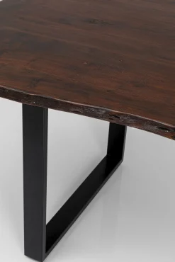 Clearance KARE Design Stół z drewnianym blatem z akacji i czarnymi metalowymi nogami 200x100 cm  - KARE
