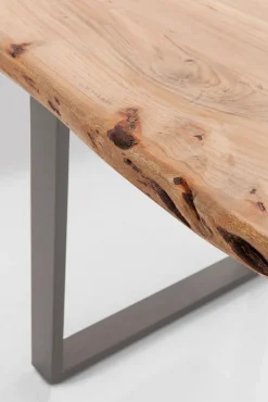 Outlet KARE Design Stół z drewnianym naturalnym blatem i grafitowymi metalowymi nogami 200x100 cm - KARE