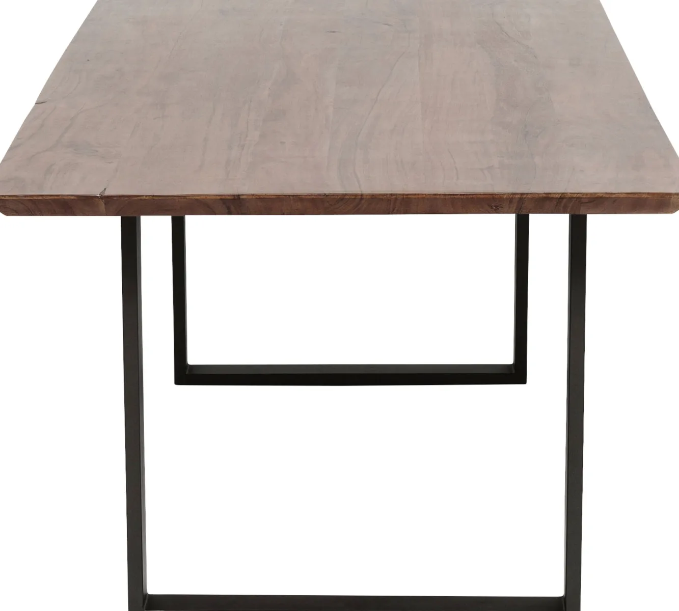 Sale KARE Design Stół z drewnianym naturalnym blatem i szarymi metalowymi nogami 160x80 cm - KARE