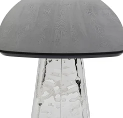 Online KARE Design Stół z fornirowanym czarnym blatem i srebrną podstawą 220x110 cm - KARE