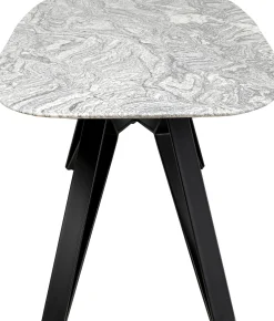 Fashion KARE Design Stół z granitowym blatem i czarnymi stalowymi nogami 180x90 cm - KARE