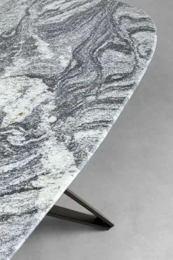 Fashion KARE Design Stół z granitowym blatem i czarnymi stalowymi nogami 180x90 cm - KARE