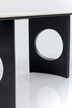 Best KARE Design Stół z kamionkowym blatem 180x90 cm nogi czarne - KARE