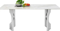 Clearance KARE Design Stół z kamionkowym blatem 180x90 cm nogi srebrne - KARE