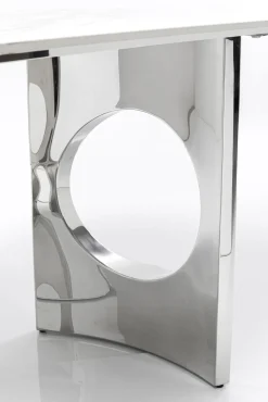 Clearance KARE Design Stół z kamionkowym blatem 180x90 cm nogi srebrne - KARE