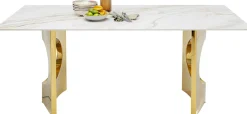 Online KARE Design Stół z kamionkowym blatem 180x90 cm nogi złote - KARE