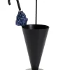 Outlet KARE Design Stojak na parasole czarny stalowy podstawa z kamienia Ø30x85 cm - KARE