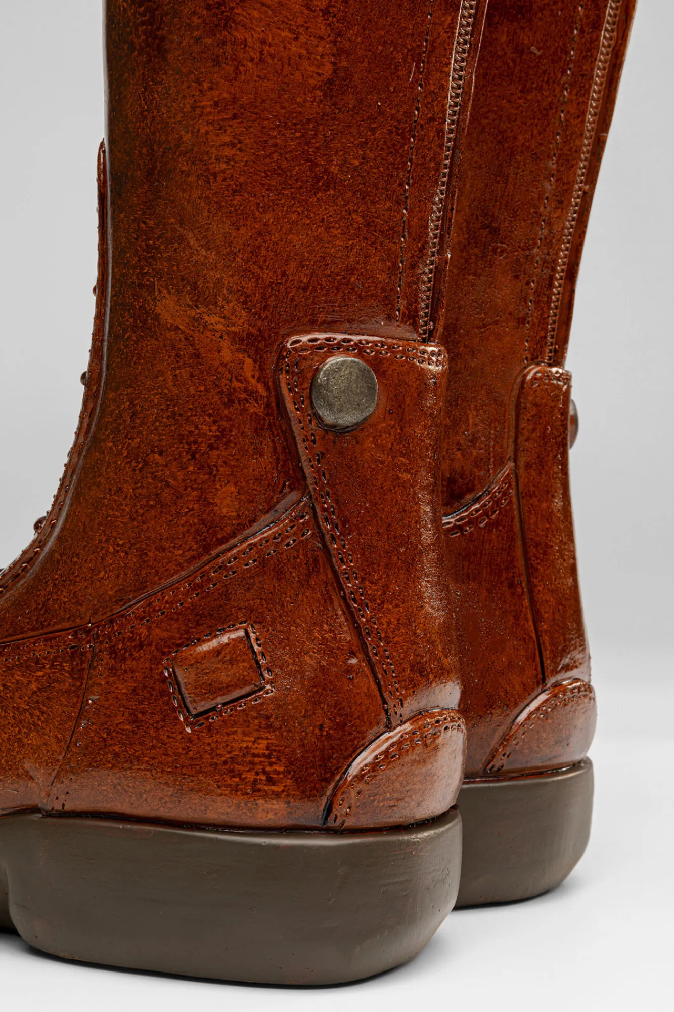 Outlet KARE Design Stojak na parasole w kształcie butów brązowy 26x45 cm - KARE