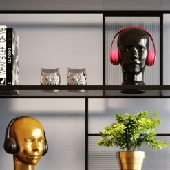 Outlet KARE Design Stojak na słuchawki Mount 21x29 cm czarny - KARE