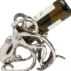 Outlet KARE Design Stojak na wino Octopus 17x24 cm srebrny - KARE