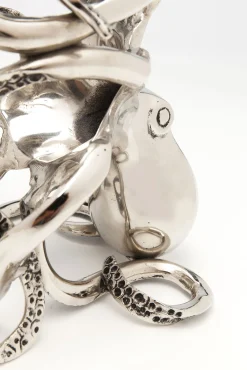 Outlet KARE Design Stojak na wino Octopus 17x24 cm srebrny - KARE