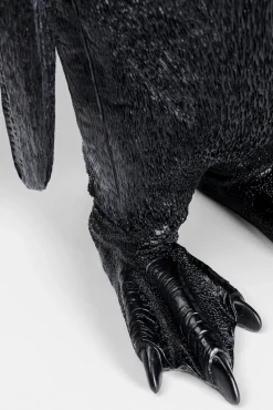 Outlet KARE Design Stolik Animal Ms Penguin Ø32xH49 cm czarny - blat szklany - KARE