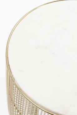 Best KARE Design Stolik Beam White Marble Ø32 cm biały - KARE