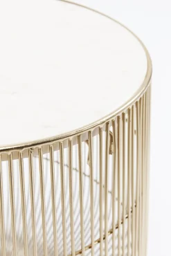 Best KARE Design Stolik Beam White Marble Ø32 cm biały - KARE