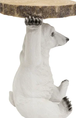 Sale KARE Design Stolik Bear ∅37 cm biały - KARE