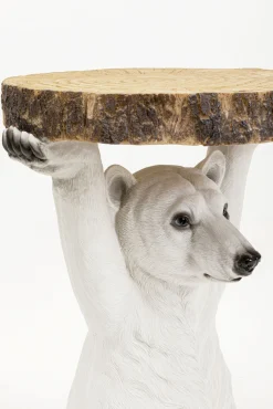 Sale KARE Design Stolik Bear ∅37 cm biały - KARE