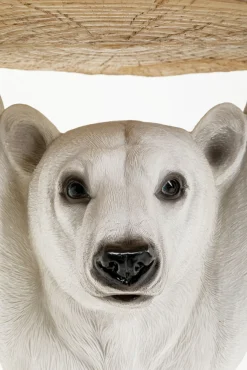 Sale KARE Design Stolik Bear ∅37 cm biały - KARE