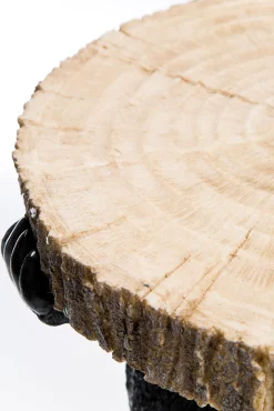 Fashion KARE Design Stolik Bear Ø33x53 cm czarno-drewniany - KARE