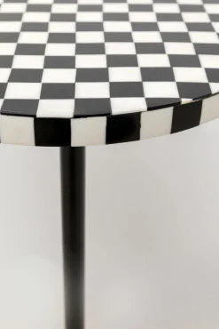 Best KARE Design Stolik Domero Chess Ø25xH50 cm czarno-biały - KARE