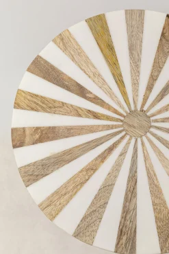 Hot KARE Design Stolik Domero Cirque Ø25xH50 cm biało-złoty - KARE