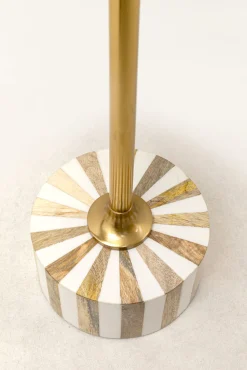 Hot KARE Design Stolik Domero Cirque Ø25xH50 cm biało-złoty - KARE