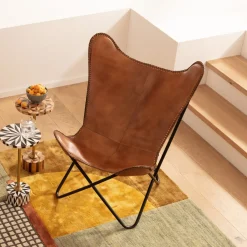 New KARE Design Stolik Domero Geo Ø25xH50 cm brązowo-naturalny - KARE