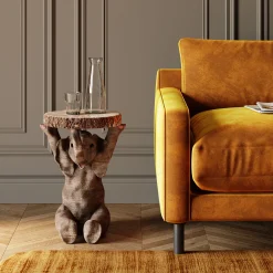 Hot KARE Design Stolik Elephant ∅36 cm brązowy - KARE