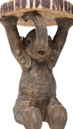 Hot KARE Design Stolik Elephant ∅36 cm brązowy - KARE