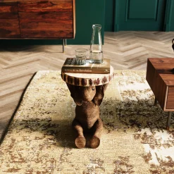 Hot KARE Design Stolik Elephant ∅36 cm brązowy - KARE