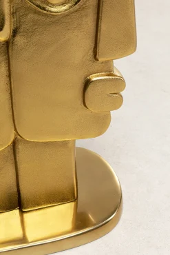 New KARE Design Stolik 2Faces Ø55 cm złoty - blat szklany - KARE