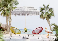 Online KARE Design Stolik kawowy Acapulco Ø50 cm naturalny - blat szklany - KARE