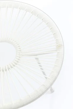 Sale KARE Design Stolik kawowy Acapulco Ø50 cm biały - blat szklany - KARE