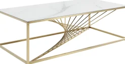 Best KARE Design Stolik kawowy Art Marble 140x70 cm blat szklany - KARE