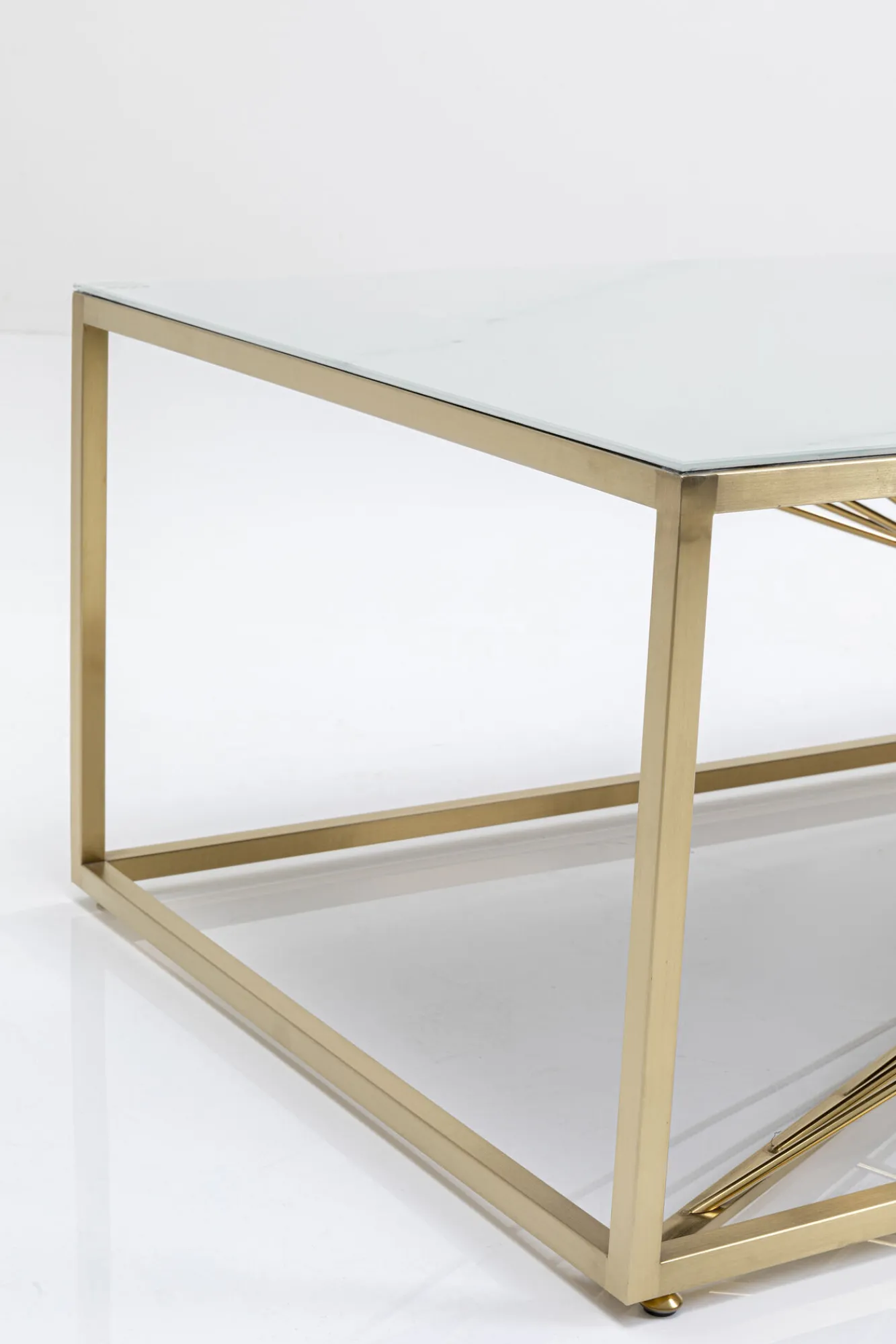 Best KARE Design Stolik kawowy Art Marble 140x70 cm blat szklany - KARE