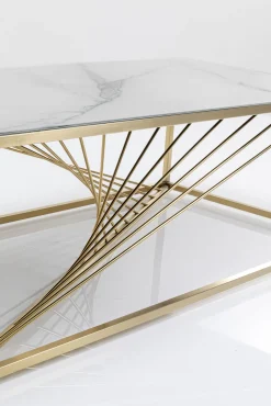 Best KARE Design Stolik kawowy Art Marble 140x70 cm blat szklany - KARE