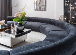 New KARE Design Stolik kawowy barek rozkładany srebrny na kółkach stal nierdzewna 120x75 cm - KARE