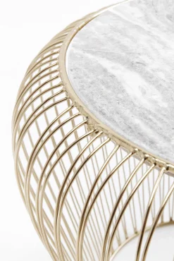 Clearance KARE Design Stolik kawowy Beam Grey Marble Ø43 cm szary - KARE