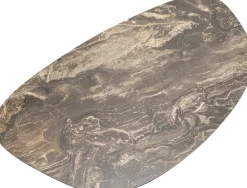 Hot KARE Design Stolik kawowy brązowy blat kamionkowy podstawa stalowa 150x86 cm - KARE